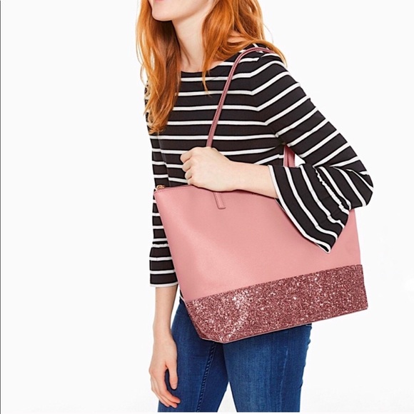 kate spade Handbags - Kate Spade Penny Greta Court Dusty Peony Glitter
